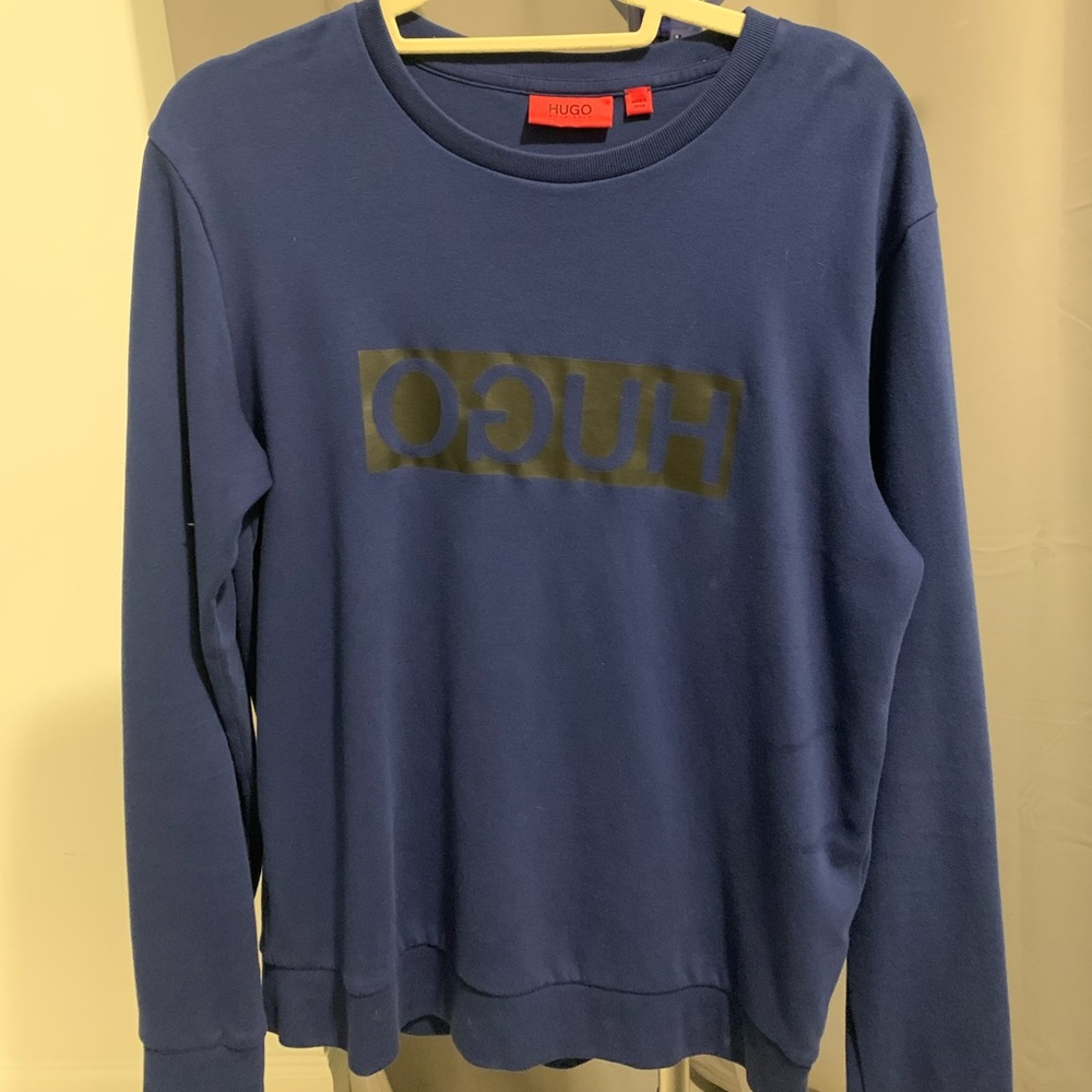 Mens Hugo boss navy blue crewneck
